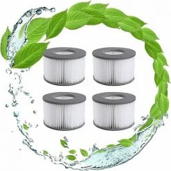 QERSTA Filtres De Rechange Pour Mspa Cartouche Filtrante,pour Sous-Marins Et Spa Chauds,Convient Pour Tous Les Jacuzzis Actuels,pour Piscines Gonflables - Modèle à Partir De 2020 (4pièces)