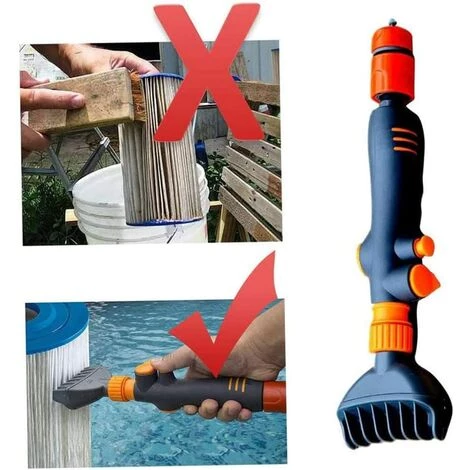 OYLDA Nettoyeur De Filtre De Piscine, Nettoyeur De Filtre De Spa De Piscine, Nettoyeur De Cartouche De Filtre à Jet, Outil De Nettoyage. – Image 3