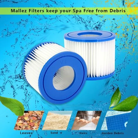 BRIDAY Filtre Filtre VI Pour Bestway, Filtre De Bain à Remous, Filtre De Piscine Pour Paris, 2 Filtres – Image 3