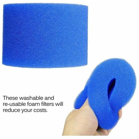 ECHOO Éponge Filtrante Type S1 Filtres De Piscine En Mousse, Cartouche Filtrante RéUtilisable Pour Intex Type S1, Mousse Pour Piscine, Aquarium, Spa(4 Pièces) – Image 5