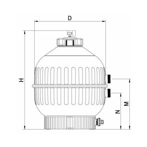 ASTRALPOOL Filtre à Sable Piscine Cantabric 21 M3/h – Image 3